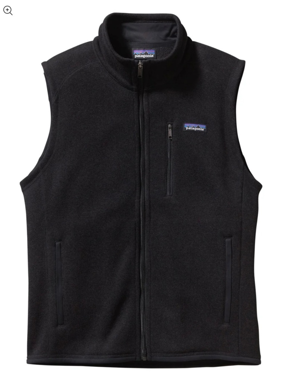 Patagonia - Men’s size small - Black Fleece Vest with Chest Zip